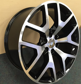24" STW 288-M GMC REPLICA Wheel 🌟 24X10 +30 6X139.7 🌟 C.B-78.1 B Black & Machined Rom